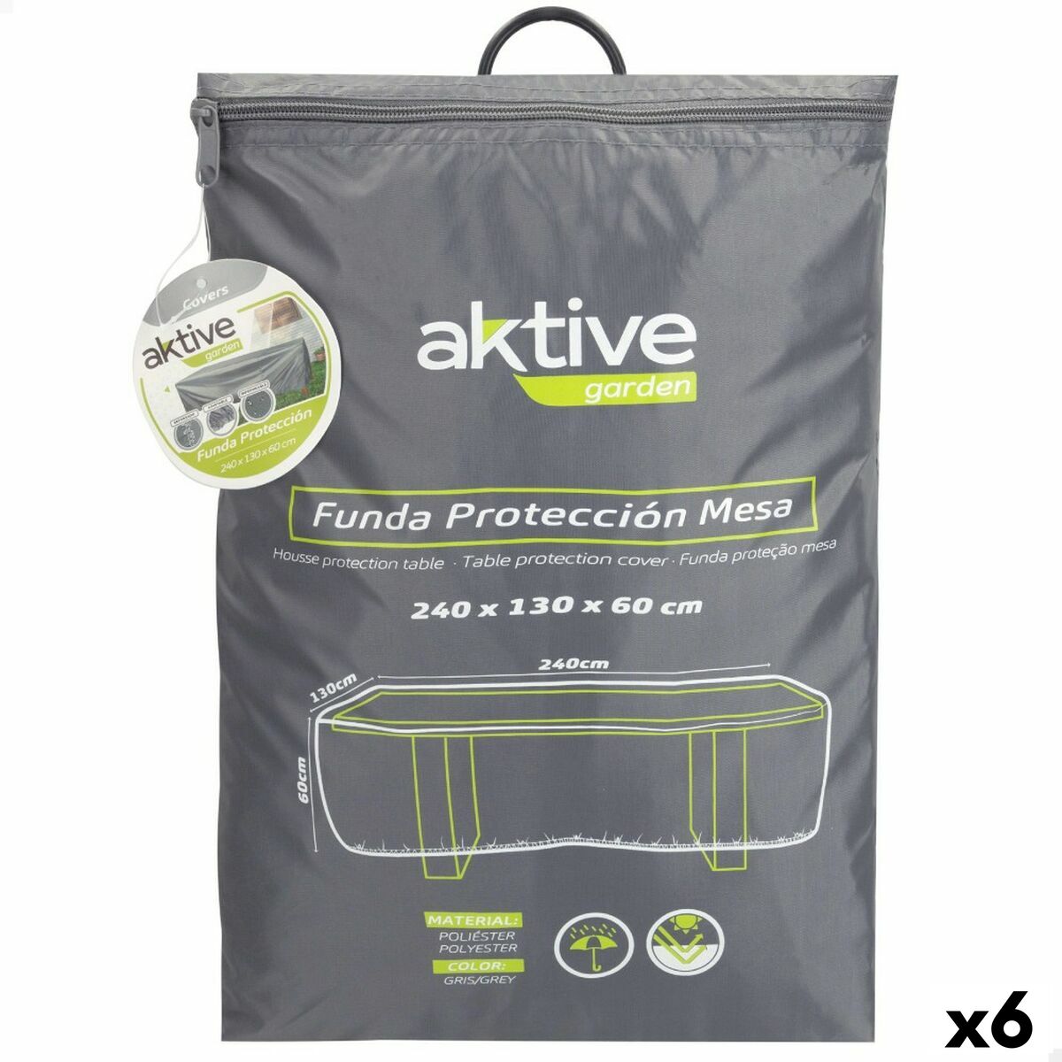 Custodia Protettrice Aktive Tavoli 240 x 60 x 130 cm (6 Unità) - Immagine 2