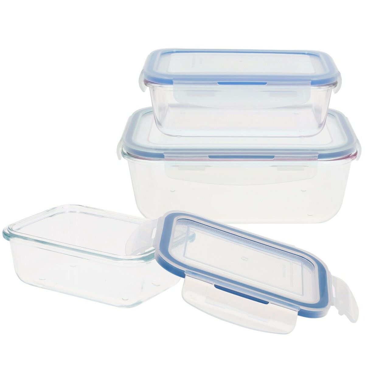 Set di Contenitori da Cucina Ermetici Impilabili Max Home 6 Unità 23 x 7,5 x 17,5 cm - Immagine 2