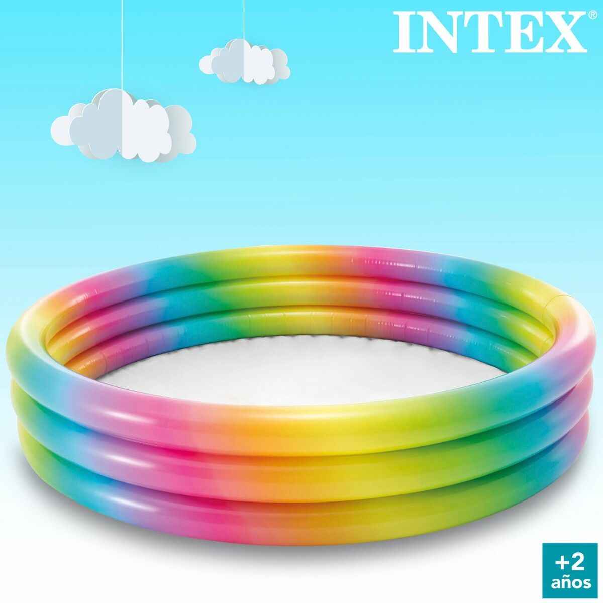 Piscina Gonfiabile per Bambini Intex Multicolore Anelli 330 L 147 x 33 x 147 cm (6 Unità) - Immagine 5