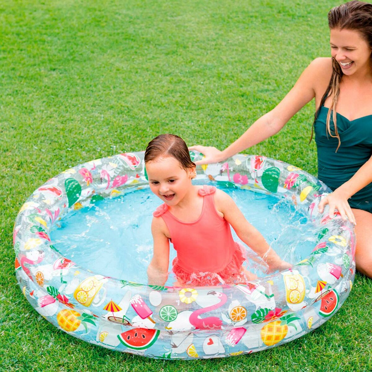 Piscina Gonfiabile per Bambini Intex Tropicale Anelli 150 l 122 x 25 cm (12 Unità) - Immagine 3