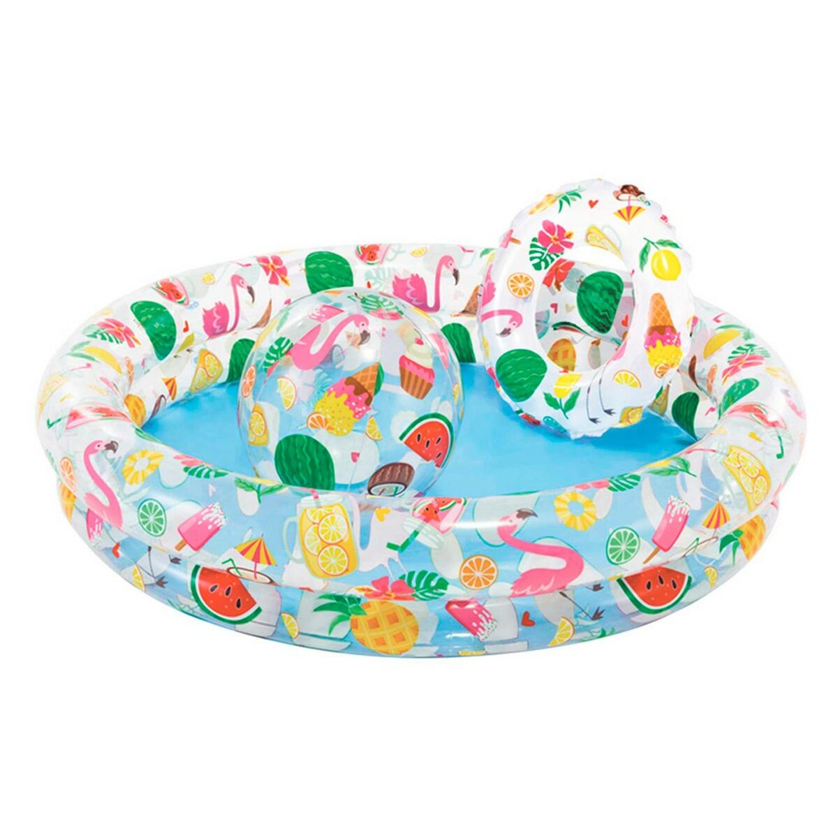 Piscina Gonfiabile per Bambini Intex Tropicale Anelli 150 l 122 x 25 cm (12 Unità) - Immagine 2