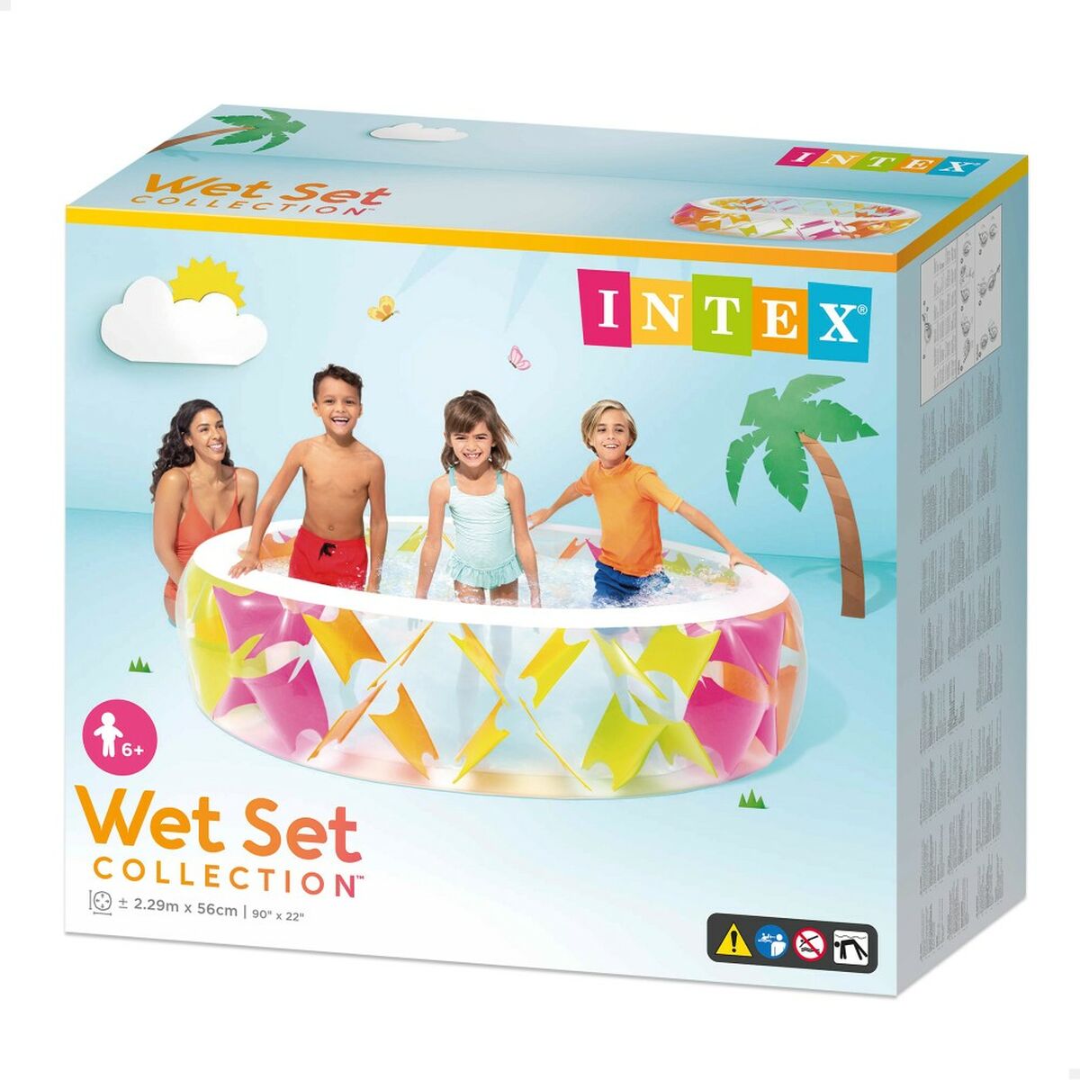 Piscina Gonfiabile Intex 840 L 229 x 56 x 229 cm (2 Unità) - Immagine 4