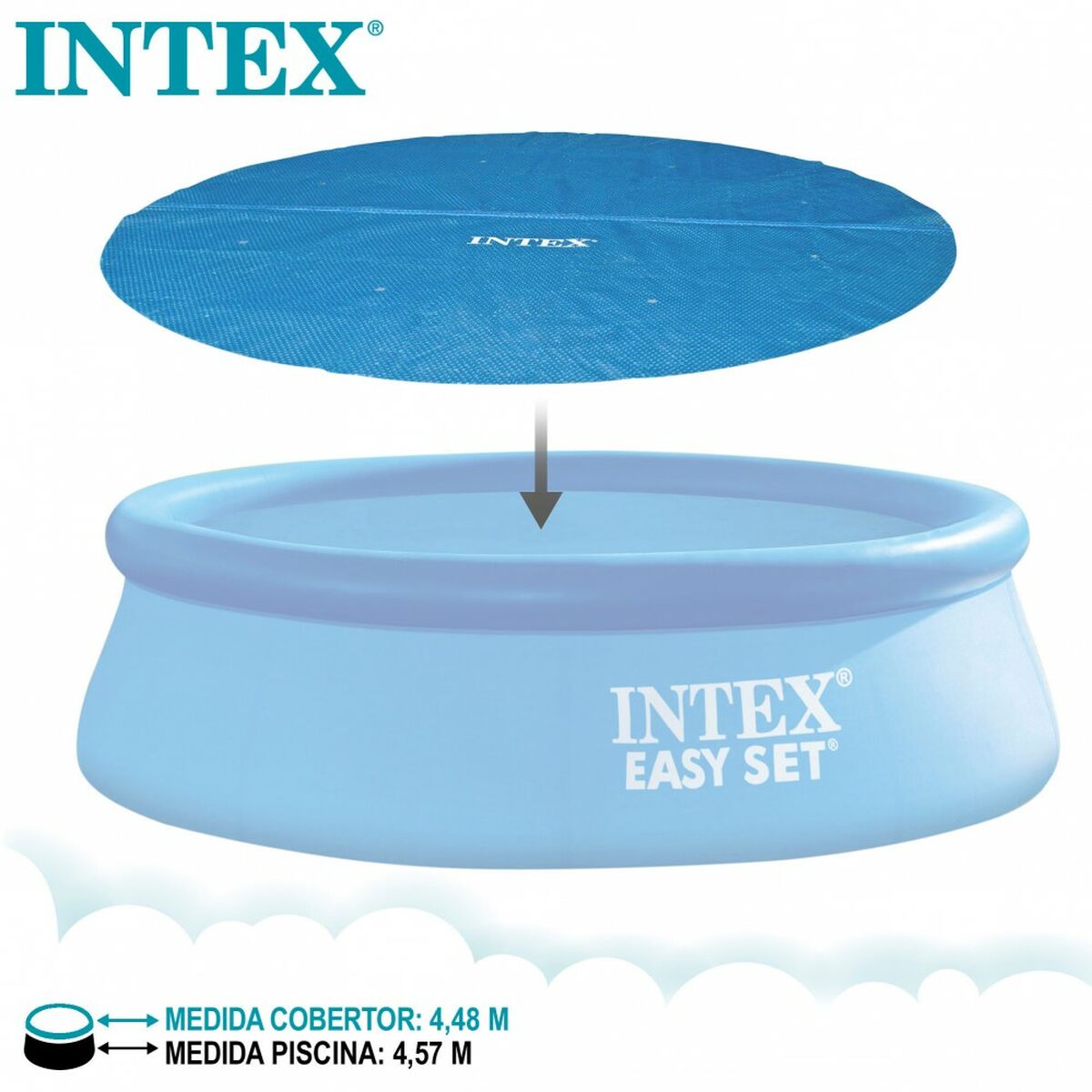 Copertura per piscina Intex 29023 EASY SET/METAL FRAME Ø 448 cm 419 x 419 cm - Immagine 5