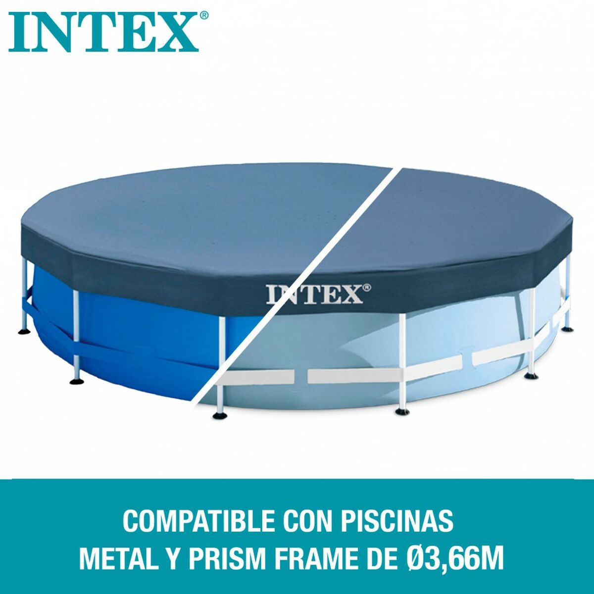 Copertura per piscina Intex 28031 METAL FRAME 366 x 25 x 366 cm - Immagine 4