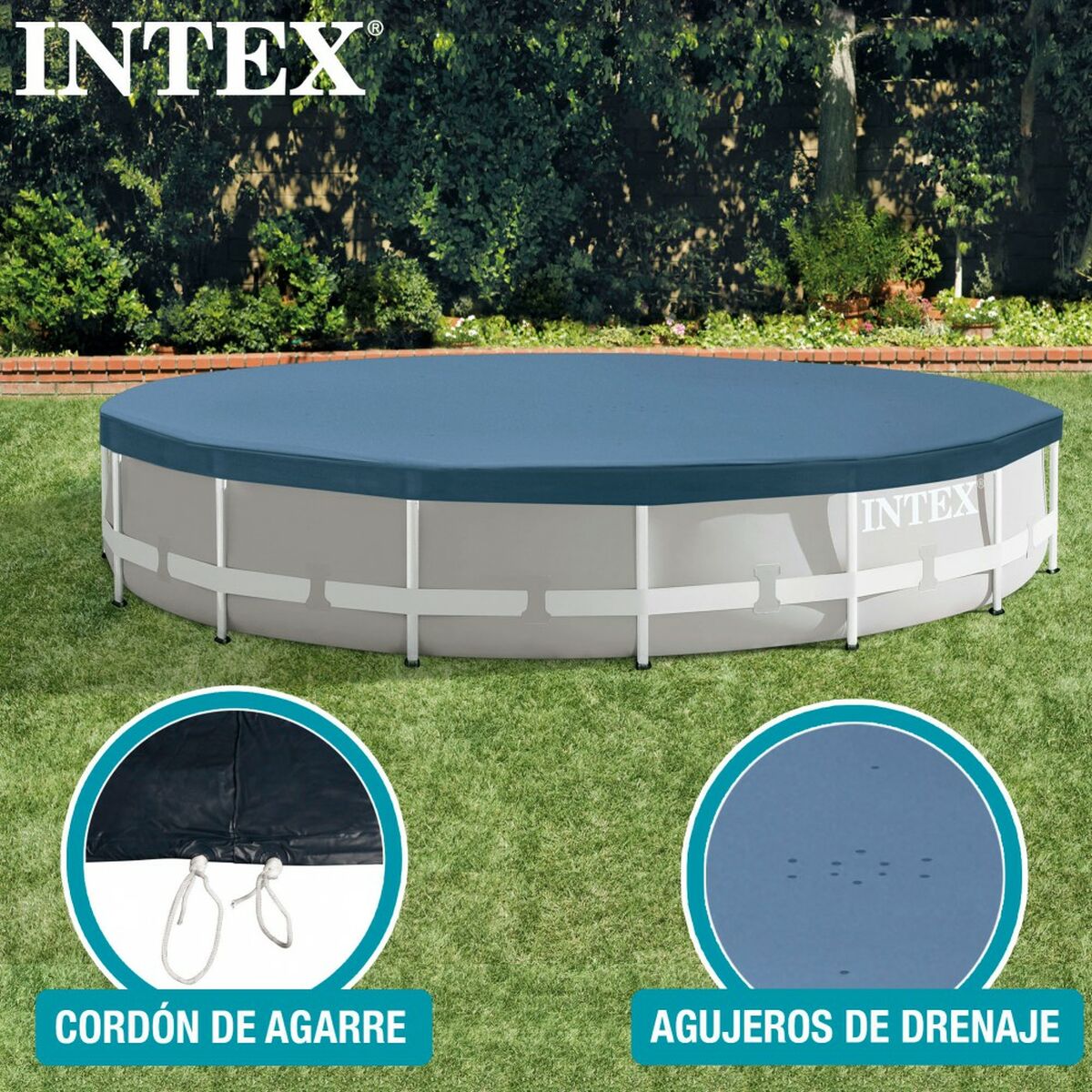 Copertura per piscina Intex 28031 METAL FRAME 366 x 25 x 366 cm - Immagine 6
