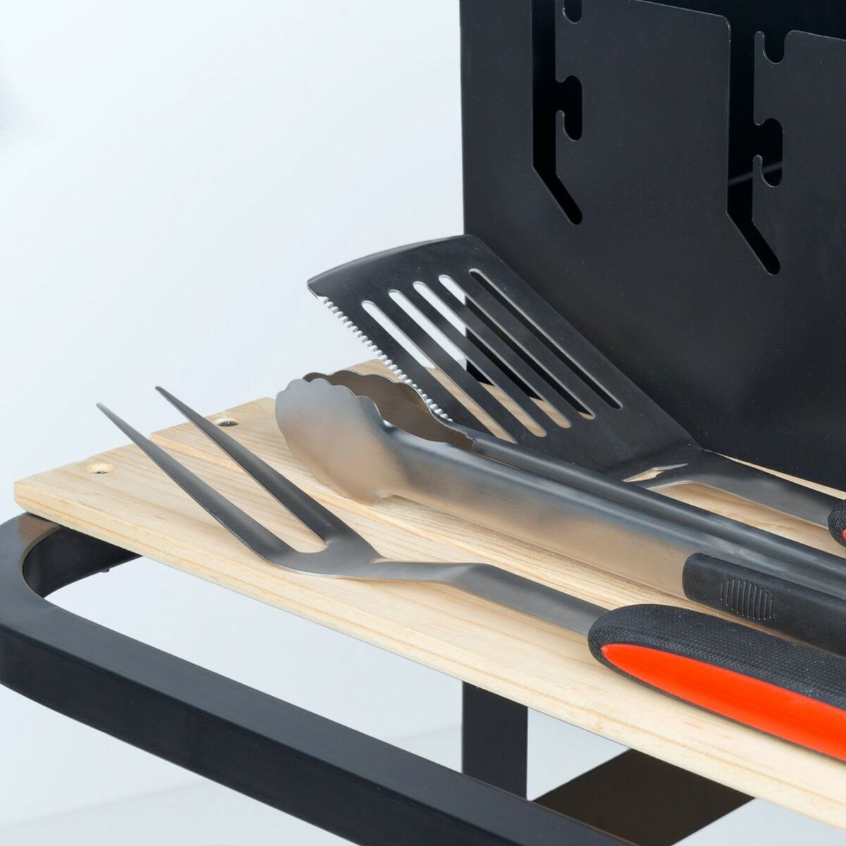 Set Utensili da Barbecue Aktive 3 Pezzi Barbecue Acciaio inossidabile 9 x 41 x 5 cm (4 Unità) - Immagine 3