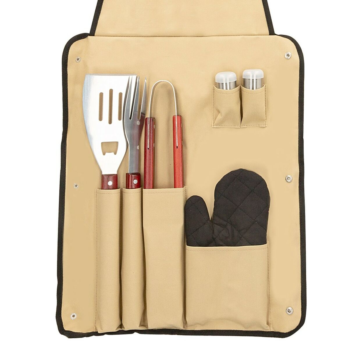 Set Utensili da Barbecue Aktive 7 Pezzi Barbecue Acciaio inossidabile 42 x 67 x 3 cm (4 Unità) - Immagine 4