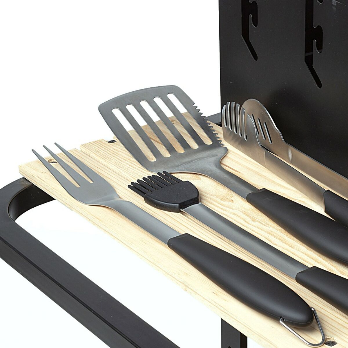 Set Utensili da Barbecue Aktive 4 Pezzi Barbecue Acciaio inossidabile 10 x 42 x 4 cm (4 Unità) - Immagine 3