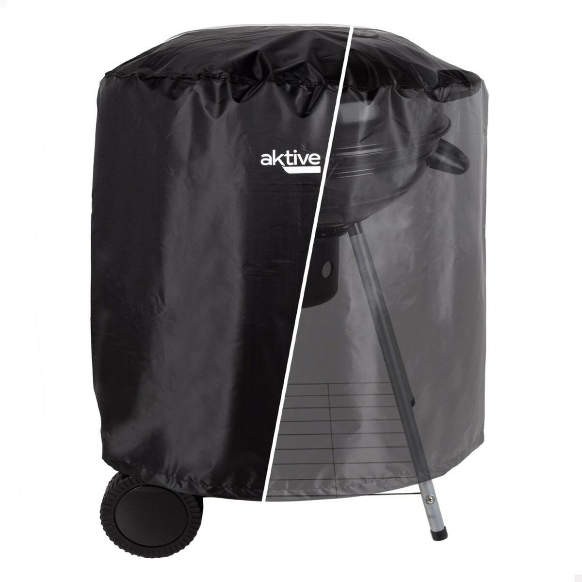Coperchio di protezione per barbecue Aktive Nero 6 Unità 69,5 x 67 x 69,5 cm - Immagine 2