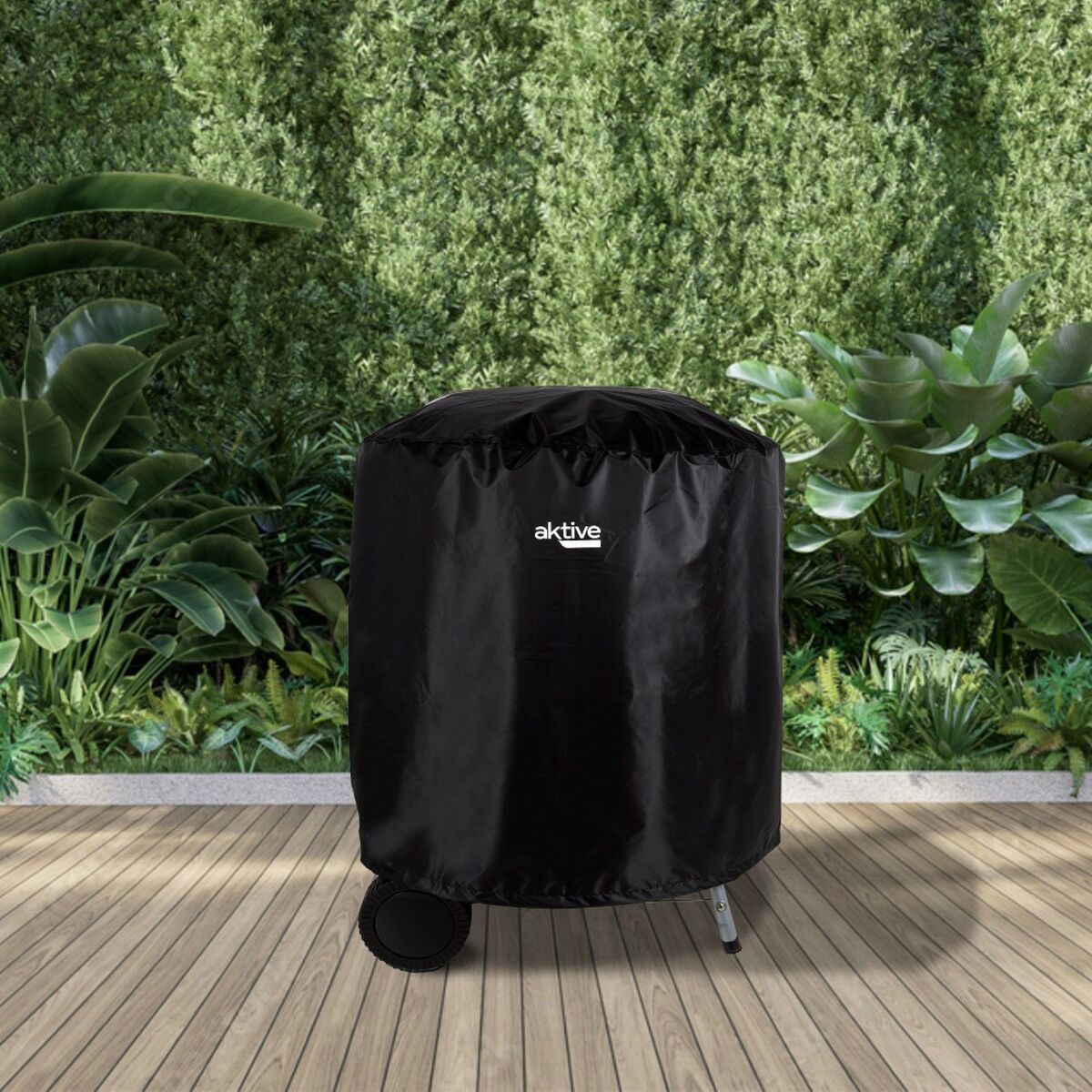 Coperchio di protezione per barbecue Aktive Nero 6 Unità 69,5 x 67 x 69,5 cm - Immagine 3