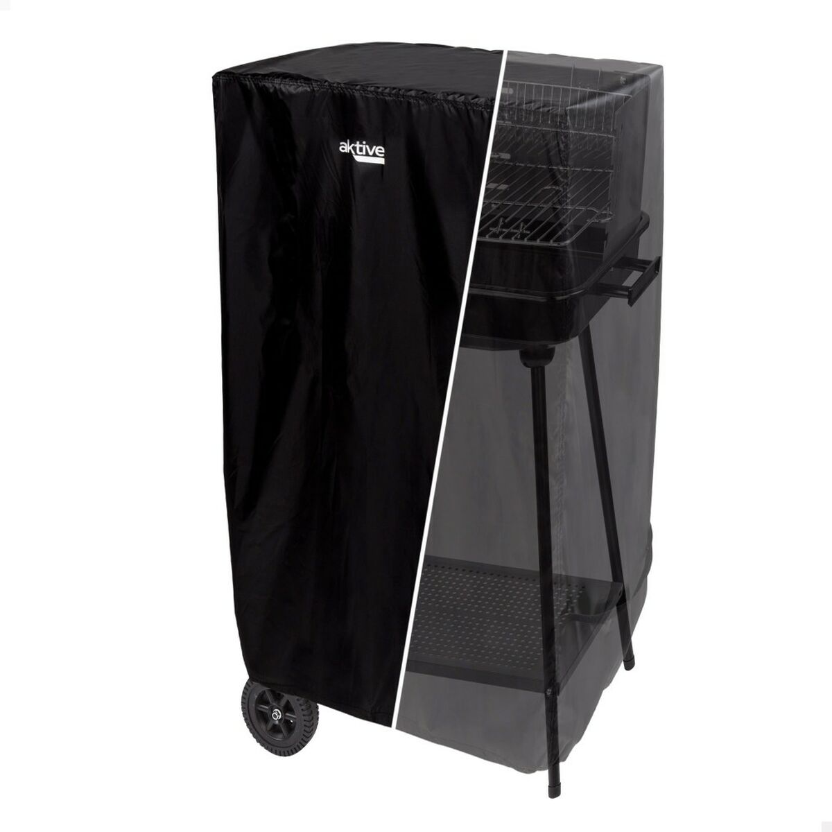 Coperchio di protezione per barbecue Aktive Nero 6 Unità 74,5 x 109 x 64,5 cm - Immagine 2