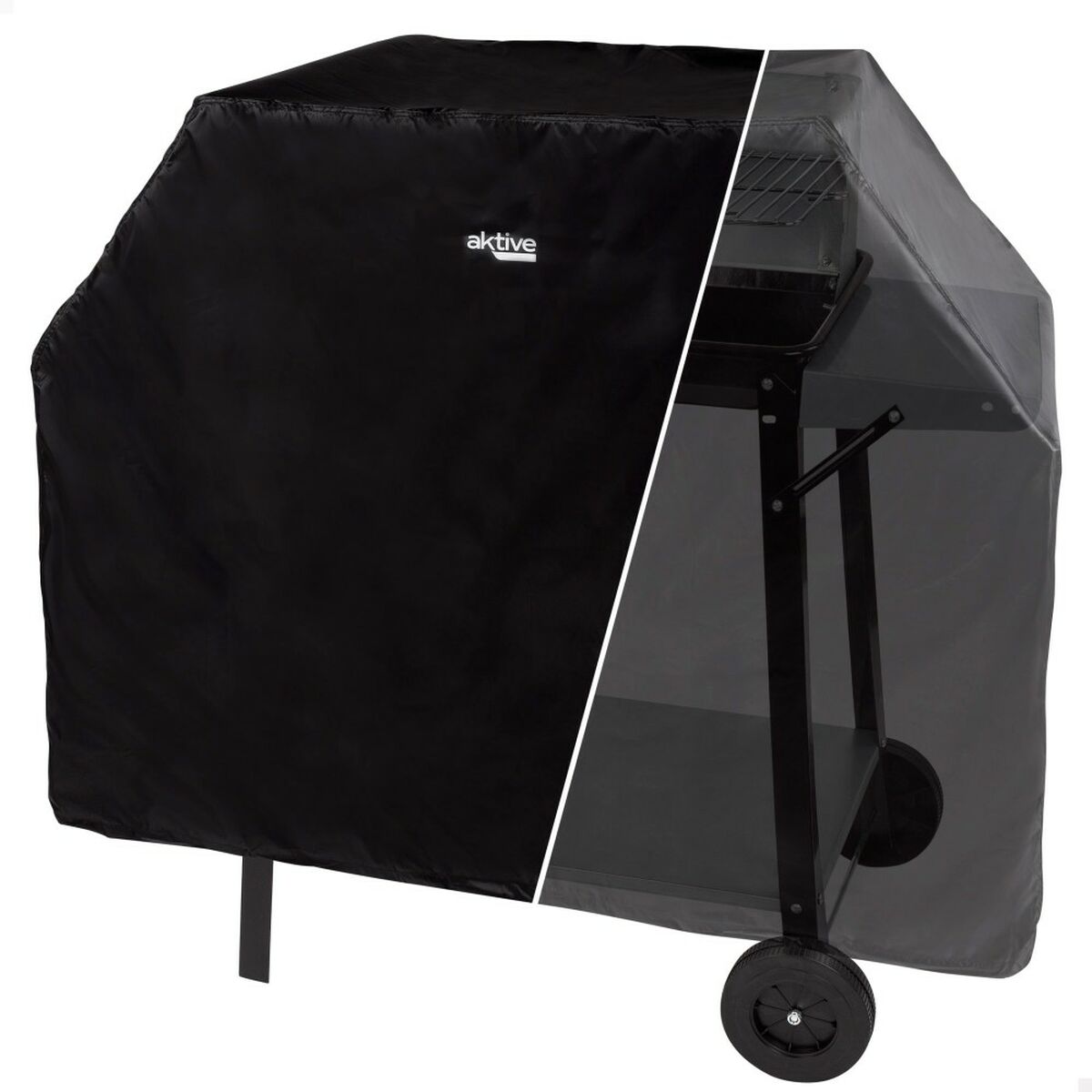 Coperchio di protezione per barbecue Aktive Nero 4 Unità 142 x 120 x 60 cm - Immagine 2