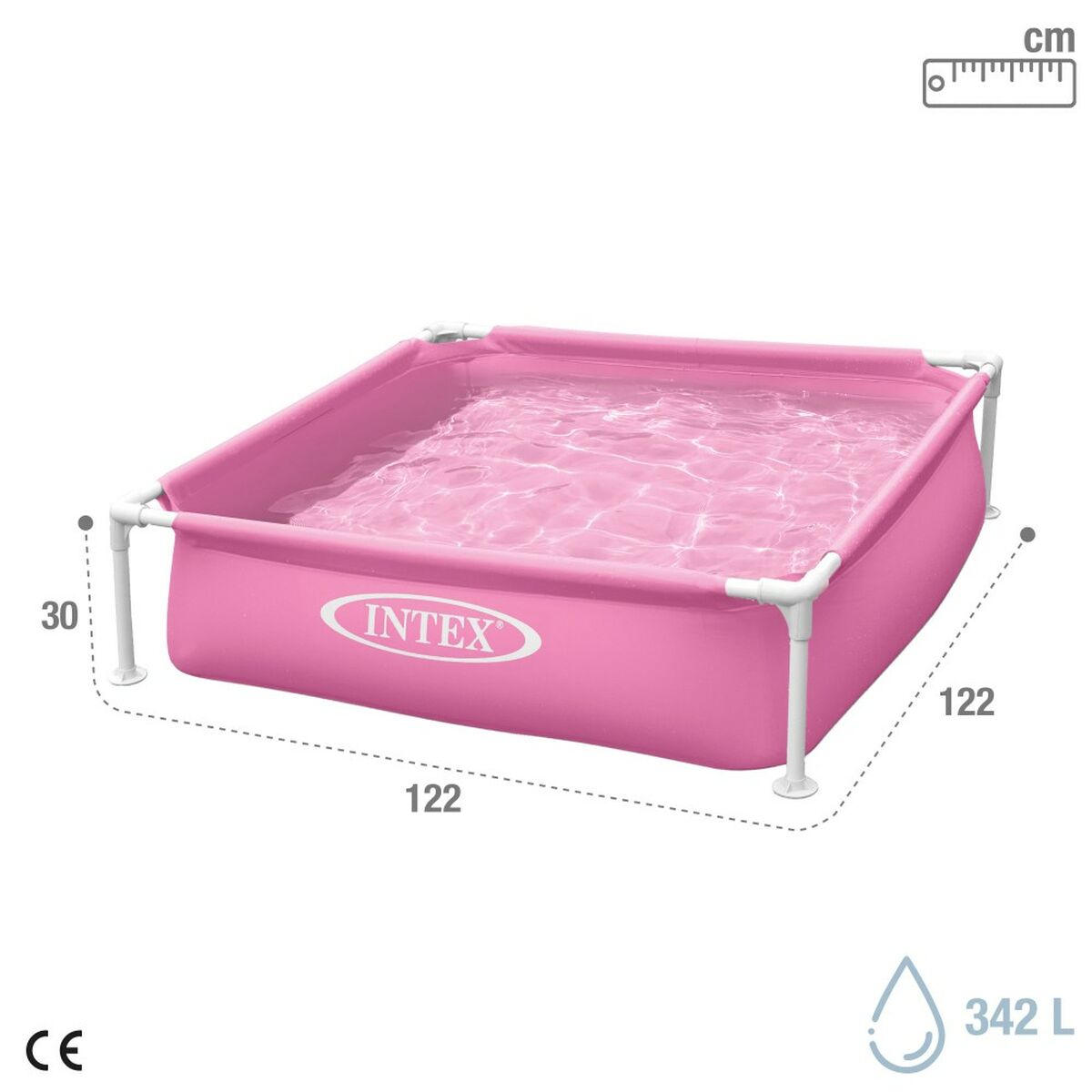 Piscina Smontabile Intex 342 L 122 x 30 x 122 cm Rosa (3 Unità) - Immagine 5