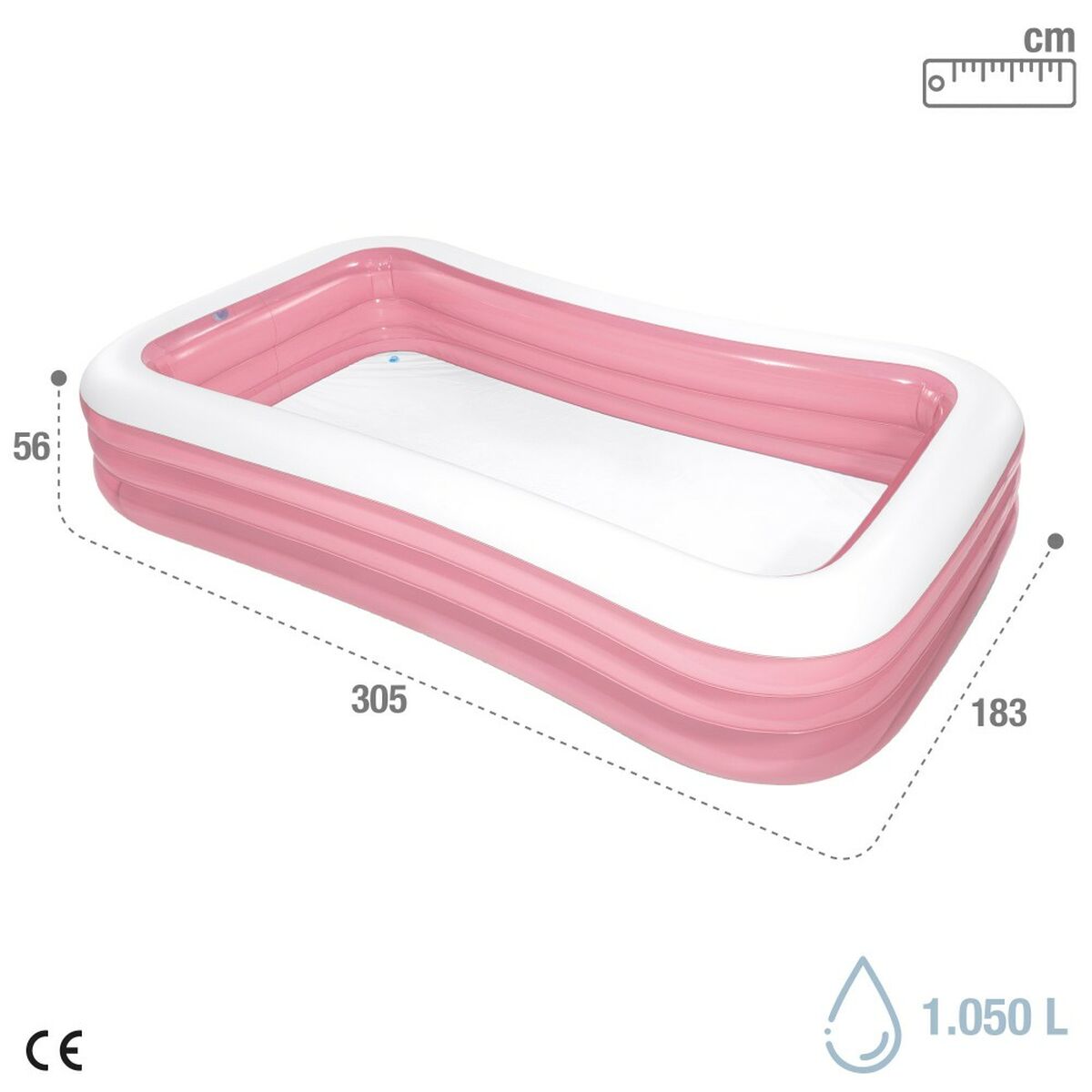 Piscina Gonfiabile per Bambini Intex 1050 L 305 x 56 x 183 cm Rosa (2 Unità) - Immagine 5