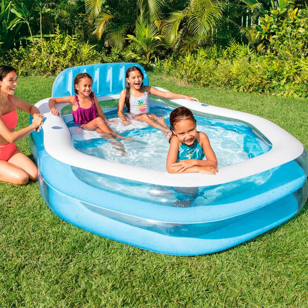 Piscina Gonfiabile Intex Azzurro 530 l 229 x 135 x 191 cm (2 Unità) - Immagine 3