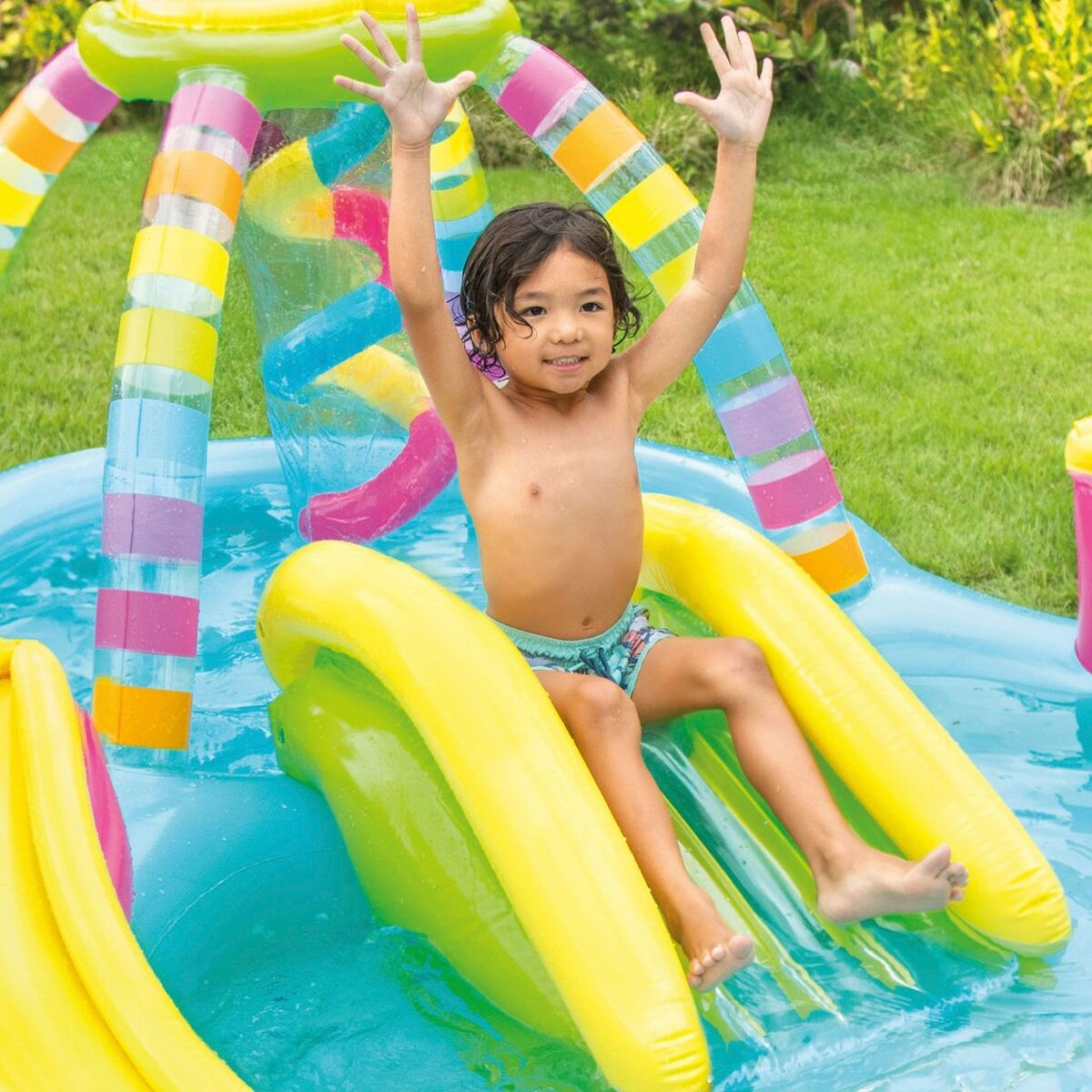 Piscina Gonfiabile per Bambini Intex Arcobaleno 374 L 295 x 109 x 191 cm (2 Unità) - Immagine 3