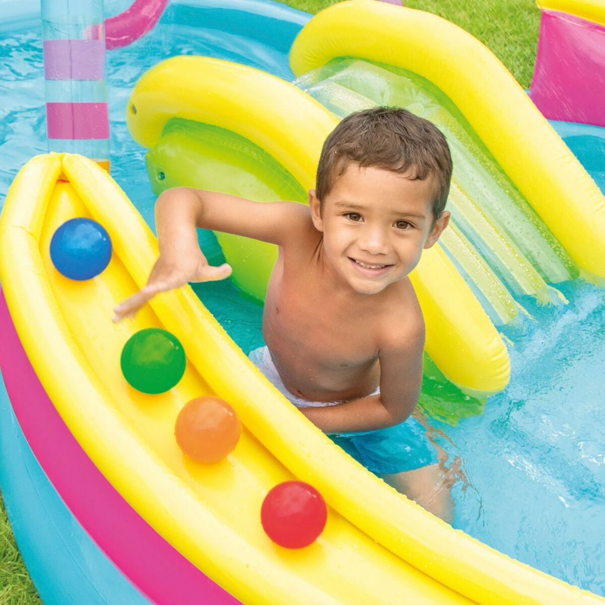 Piscina Gonfiabile per Bambini Intex Arcobaleno 374 L 295 x 109 x 191 cm (2 Unità) - Immagine 7