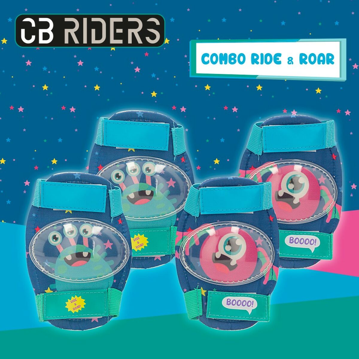 Kit casco e ginocchiere Colorbaby Mostro (4 Unità) - Immagine 4