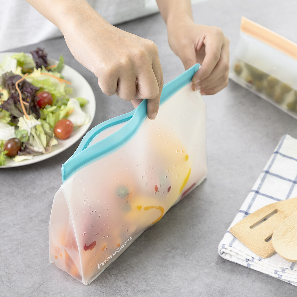Set di Sacchetti Riutilizzabili Ermetici Zags InnovaGoods 6 Unità - Immagine 5