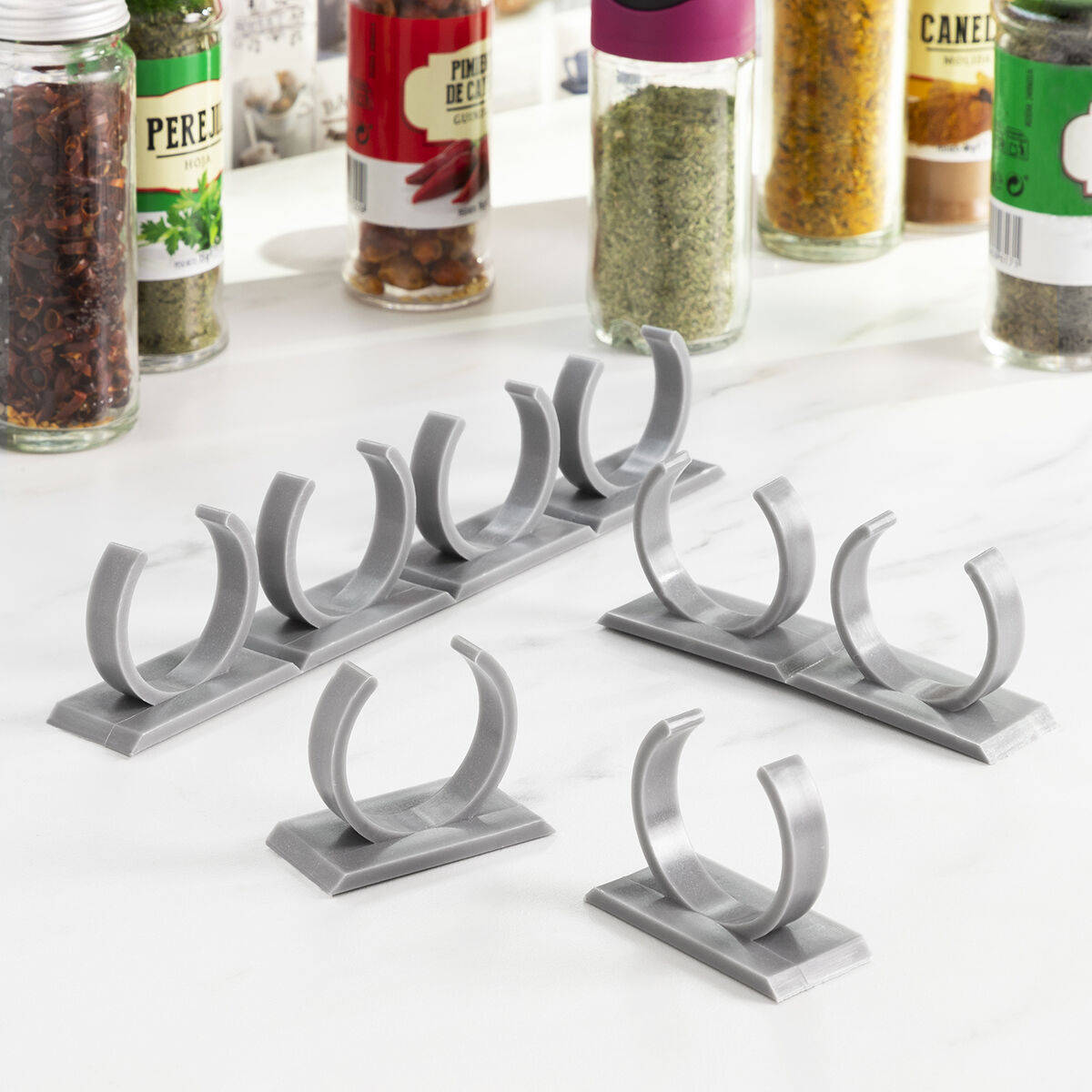Sistema per Organizzare Spezie Adesivo e Divisibile Jarlock x20 InnovaGoods - Immagine 3