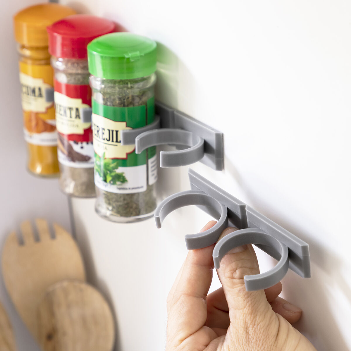 Sistema per Organizzare Spezie Adesivo e Divisibile Jarlock x20 InnovaGoods - Immagine 4