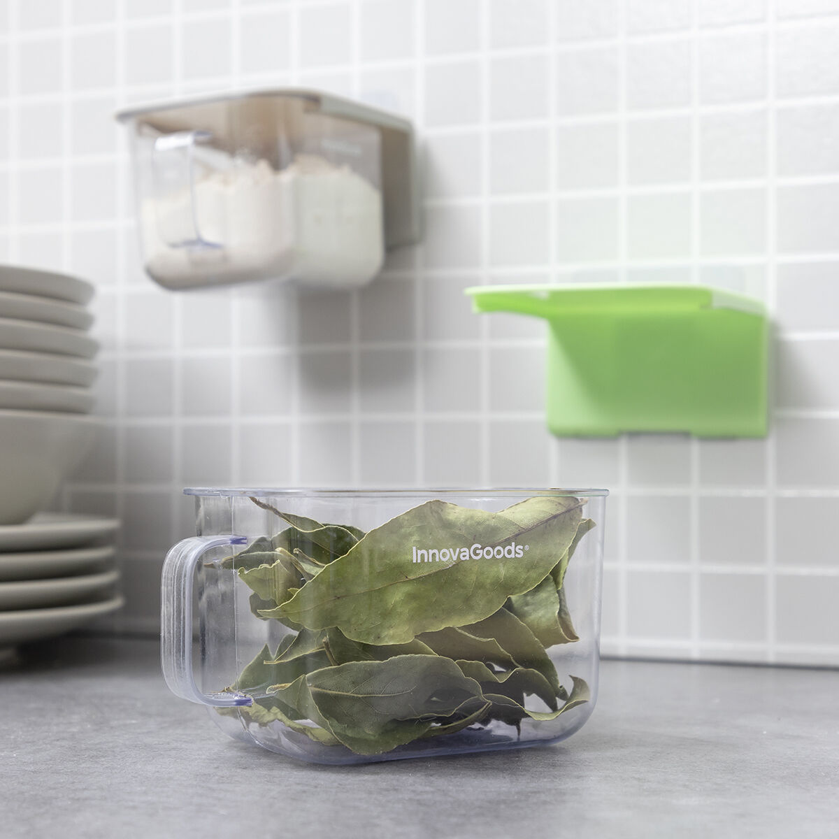 Contenitori da Cucina Adesivi Estraibili Handstore InnovaGoods 2 Unità - Immagine 6
