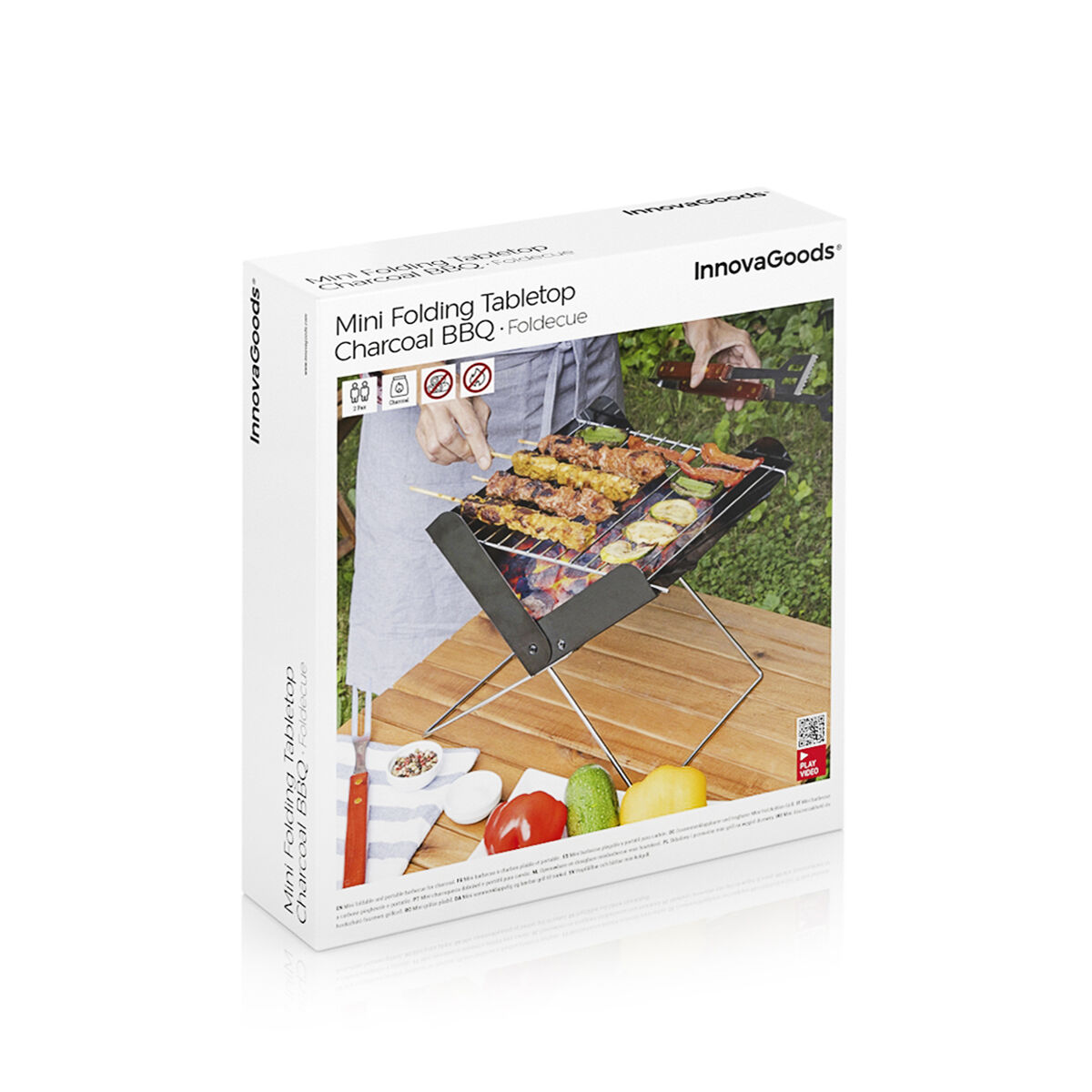 Mini Barbecue a Carbone Pieghevole Portatile Foldecue InnovaGoods - Immagine 8