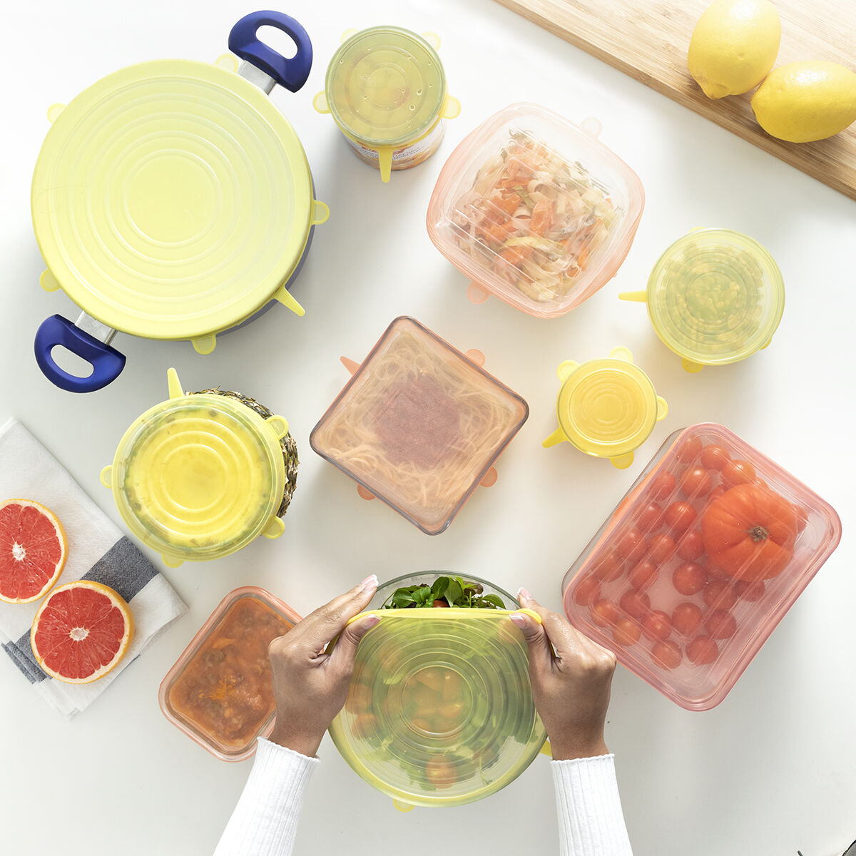 Set di 10 Coperchi in Silicone Estensibili e Riutilizzabili Lilyd InnovaGoods - Immagine 2