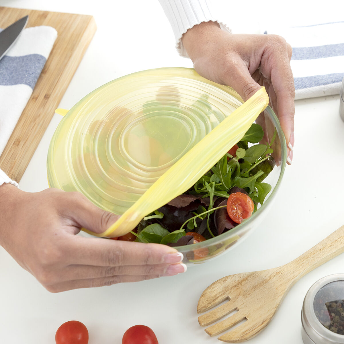 Set di 10 Coperchi in Silicone Estensibili e Riutilizzabili Lilyd InnovaGoods - Immagine 3