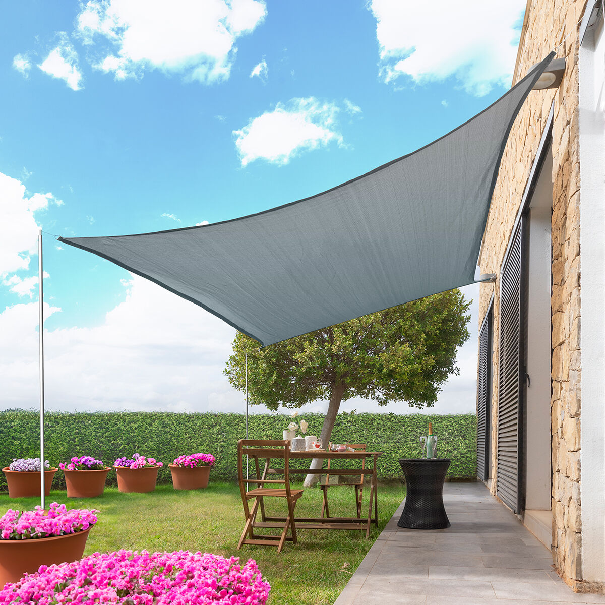 Tenda Parasole a Vela Rettangolare Reshad InnovaGoods 3 x 4 m - Immagine 5