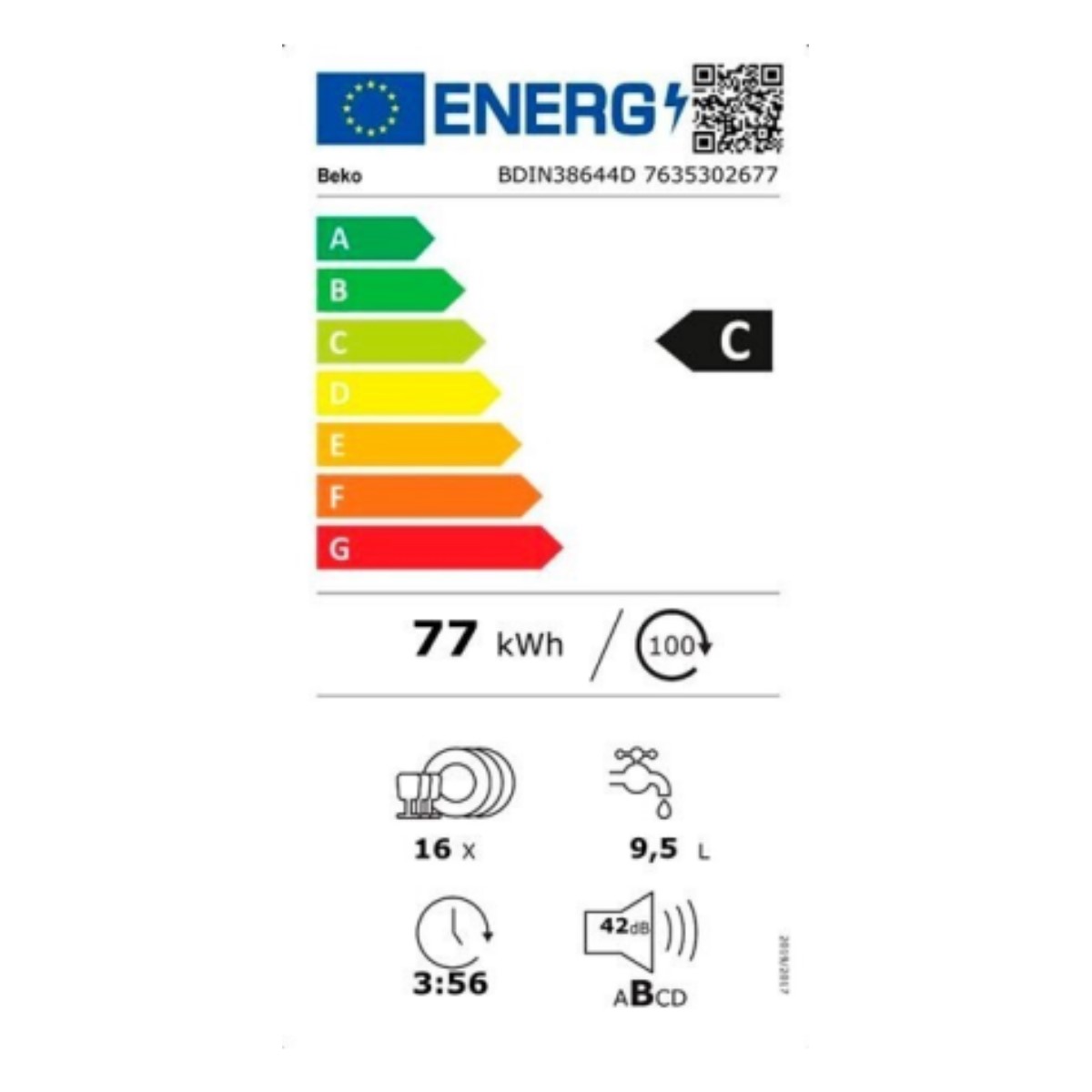 Lavastoviglie BEKO BDIN38644D Personalizzabile 60 cm - Immagine 2
