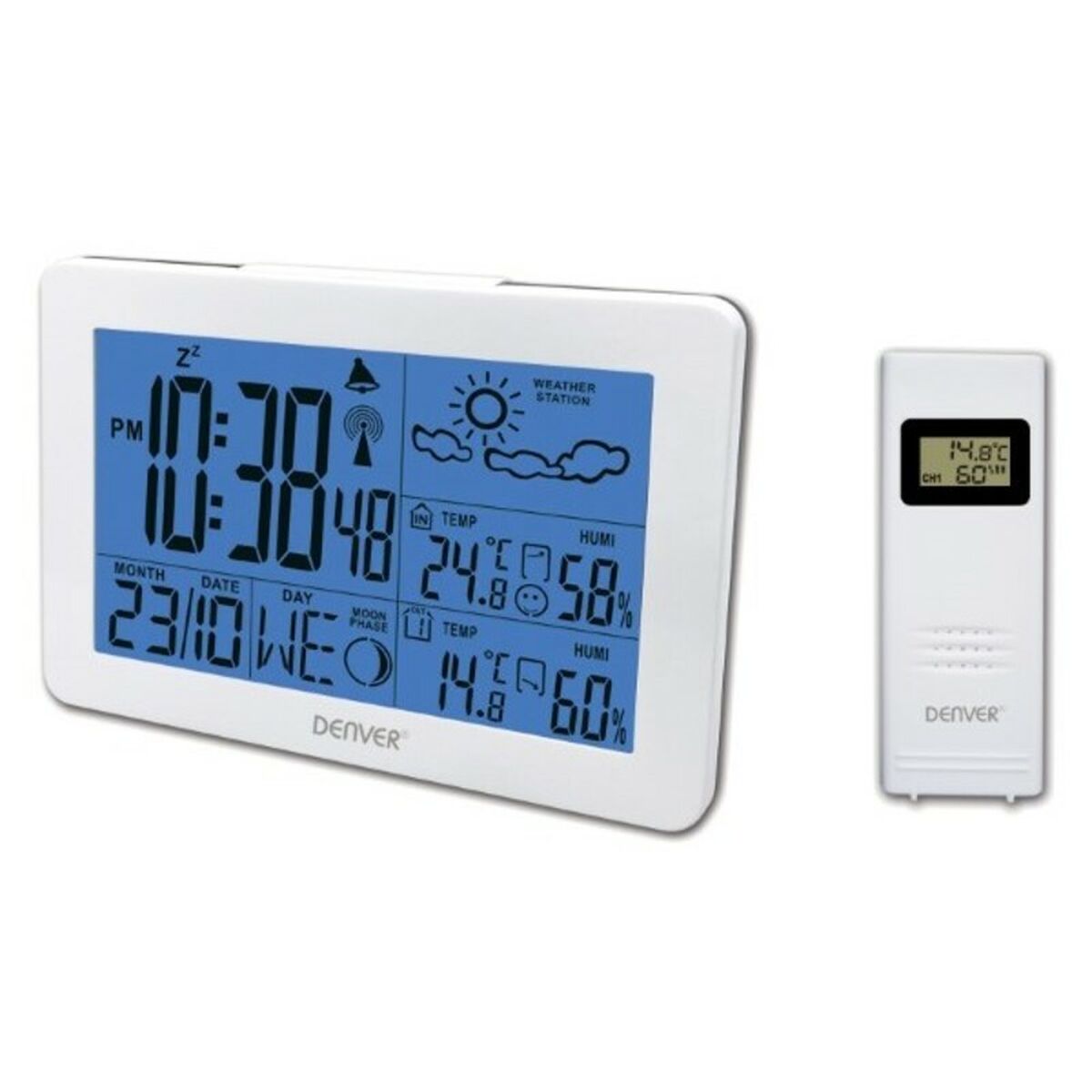 Stazione Meteorologica Multifunzione Denver Electronics 117160000070 Bianco Nero