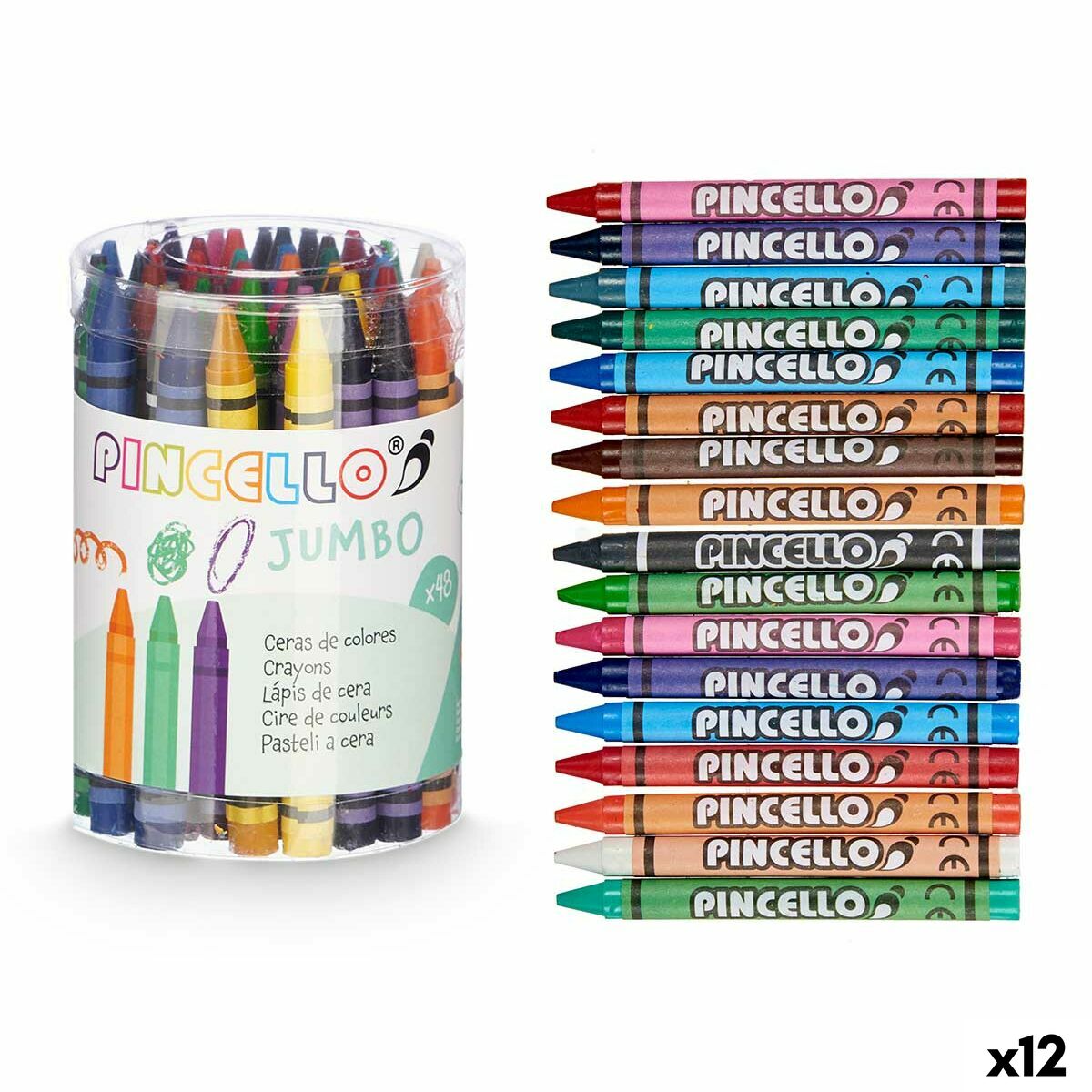 Colori a Cera Pincello (12 Unità)