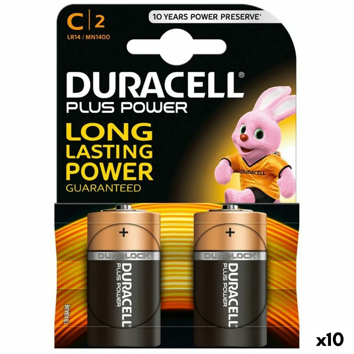 Batterie DURACELL Plus Power L2 CLR14 1,5 V LR14 (10 Unità) - Immagine 1